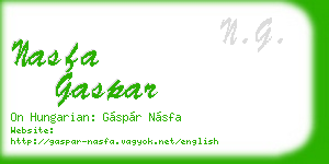 nasfa gaspar business card