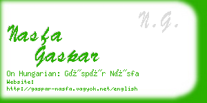 nasfa gaspar business card